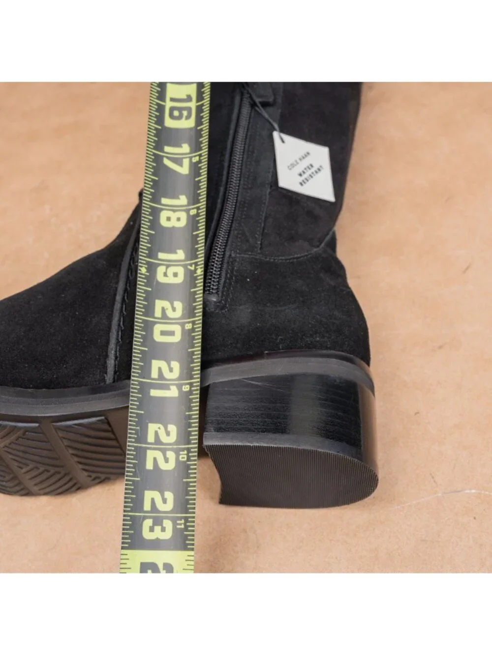 Cole Haan Women Duchess Black Suede OTK GrandOs Fashion Fall Boots sz 7.5